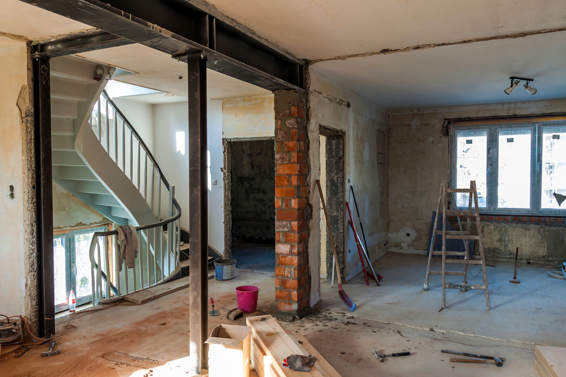 Interior of a House under Construction. Renovation of an Apartme